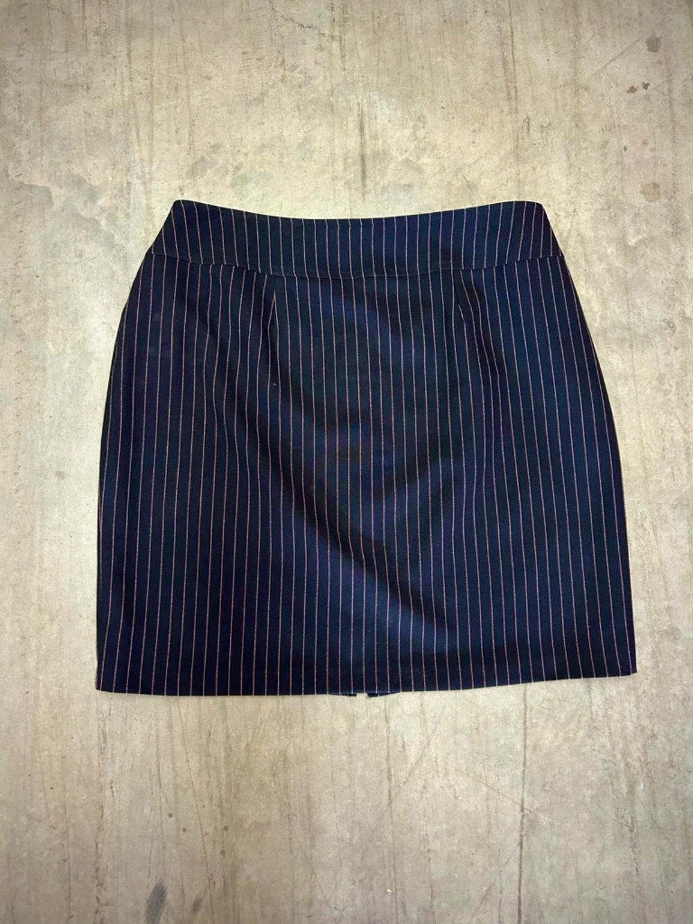Vintage Black/Pink Pinstripe Pencil Skirt